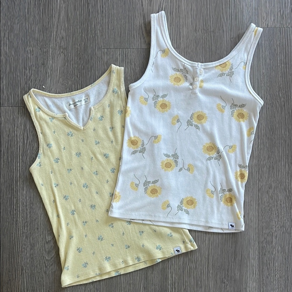 Abercrombie Kids Girls Floral Tank Tops